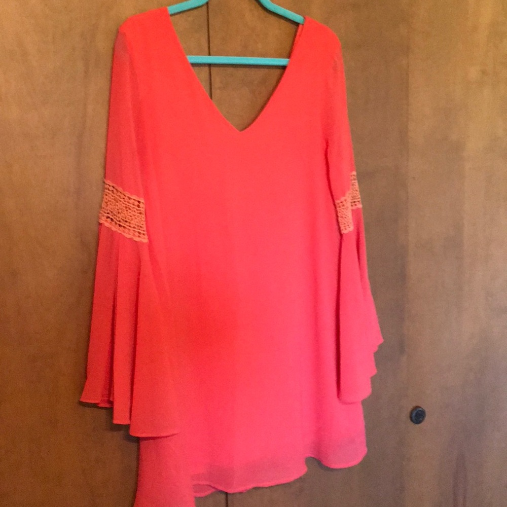 Flare sleeve dress